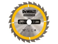 DEWALT Construction Circular Saw Blade 165 x 20mm x 24T - DEWDT1934QZ