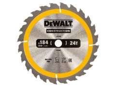 DEWALT Construction Circular Saw Blade 184 x 16mm x 24T - DEWDT1939QZ