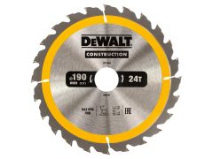 DEWALT Construction Circular Saw Blade 190 x 30mm x 24T - DEWDT1944QZ