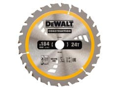DEWALT Construction Circular Saw Blade 184 x 20mm x 24T - DEWDT1951QZ
