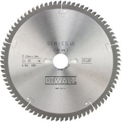 DEWALT Circular Saw Blade 250 x 30mm x 80T Series 40 Extra Fine Finish - DEWDT4287QZ
