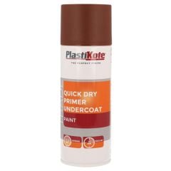 Plastikote Trade Quick Dry Primer Aerosol Spray Paint Red Oxide 400ml - PKT71002