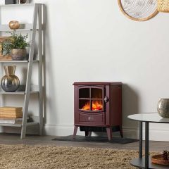 Dimplex Brayford Freestanding Optiflame Electric Stove Fire - Burgundy - BFD20BRG Main Image Lifestyle