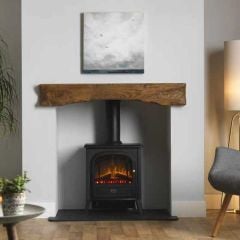 Living Room Lifestyle Image with Dimplex Club Optiflame Freestanding Electric Stove - CLB20E