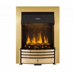 Dimplex Crestmore Optimyst Electric Inset Fire - Brass - CRS20 Front View