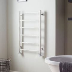 Towelrads Diva Straight Heated Towel Rail 1200x500mm - Polished Stainless Steel - 230007