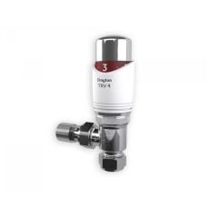 Drayton Straight TRV4 Thermostatic Radiator Valve 15mm - White/Chrome