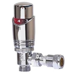 Drayton Angle TRV4 Thermostatic Radiator Valve 15mm - Chrome - 07 05 150C