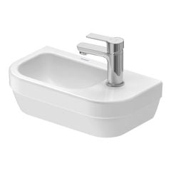 Duravit D-Code 400mm Right Hand Cloakroom Basin - 1 Tap Hole - White - 07494000412