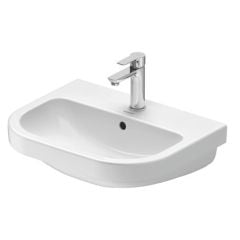 Duravit D-Code 550mm Wash Basin - 1 Tap Hole - White - 23985500002