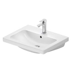 Duravit D-Code 600mm Wash Basin - 1 Tap Hole - White - 23996000002