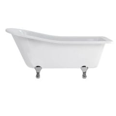 Burlington Harewood 1690 x 730mm Freestanding Bath No Tap Holes - White - E1