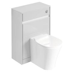 Ideal Standard Connect Air 600mm WC Unit And Concealed Cistern - Gloss Grey/Matt White - E1149EQ