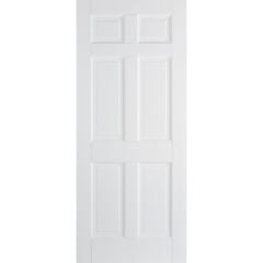 LPD Regency 6P Primed White Internal Door 1981x762x35mm - WFREG6P30