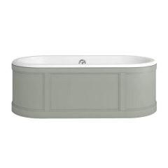 Burlington London 1800 x 850mm Freestanding Bath With Curved Surround - Olive - E22O