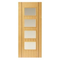 JB Kind Blenheim Oak Glazed Internal Door 1981x838x35mm - CBLE29