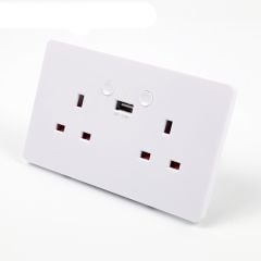 ENER-J 13A Smart WiFi Twin Wall Sockets With USB Port & Push Switches - White - SHA5302