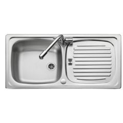 Leisure Euroline 1.0 Bowl Kitchen Sink Reversible - Stainless Steel EL860/NC
