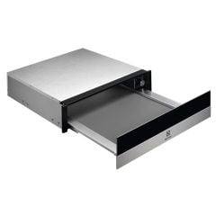Electrolux Built In 14cm Warming Drawer - Black Glass & Stainless Steel - EBD4X