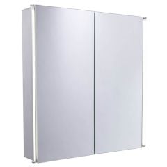 Essential Sleek Mirrored Bathroom Cabinet Double Door - 650 x 600mm - EM006