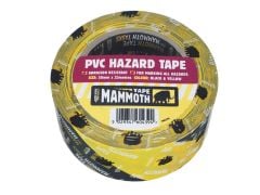 Everbuild PVC Hazard Tape Black / Yellow 50mm x 33m - EVB2HAZYW