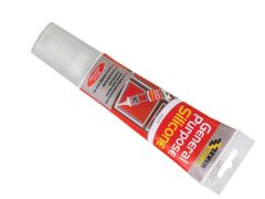 Everbuild General Purpose Easi Squeeze Silicone Sealant Clear 80ml - EVBGPSESQCL