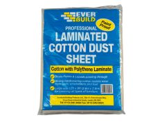 Everbuild Laminated Cotton Dust Sheet 3.6 x 2.7m - EVBLAMDUST