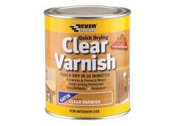 Everbuild Quick Dry Wood Varnish Satin Clear 750ml - EVBWVARCLS07
