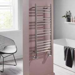 Towelrads Eversley Straight Heated Towel Rail 1500x500mm - Polished Stainless Steel - 136033 - lifestyle