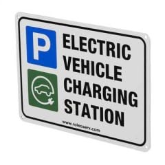Rolec EV A4 Aluminum Electric Vehicle Charging Station Sign - EVPS0010