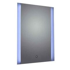 Ashbourne Bathroom Mirror LED Frosted Side Lights, Demister & Touch Switch 700 x 500mm - F01646