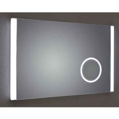 Kilmore Bathroom Mirror, Square Side Lights & 3x Magnifying Mirror 500 x 775mm - F01653