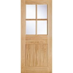 LPD Cottage Stable 4L Unfinished Oak External Door 2032x813x44mm - OSTA4L32