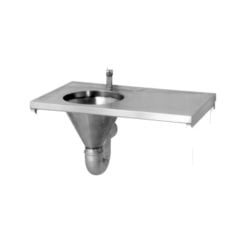 KWC DVS Hospital Disposal Sink Slop Hopper with Top Inlet Right Hand Drainer G22025R - 207.0000.070