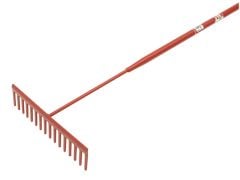 Faithfull Asphalt Rake 16 Flat Teeth - Tubular Steel Shaft - FAIASP