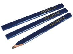Faithfull Carpenter's Pencils - Blue / Soft (Pack of 3) - FAICPB