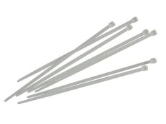Faithfull Cable Ties White 250mm x 4.8mm Pack of 100 - FAICT250W