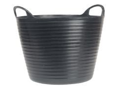 Faithfull Heavy-Duty Polyethylene Flex Tub 42 Litres Black - FAIFLEX42B