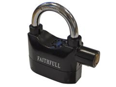 Faithfull Padlock with Security Alarm 70mm - FAIPLALARM