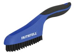 Faithfull Scratch Brush Soft Grip 4 x 16 Row Plastic - FAISB164SP