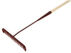 Faithfull Tarmac Rake 16 Round Teeth - Wooden Handled - FAITAR