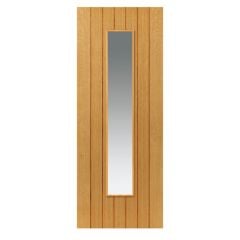 JB Kind Cherwell Oak Glazed Internal Door 1981x838x35mm - VOCHE29G