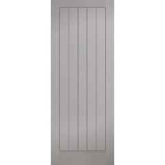 LPD Vertical 5P Pre-Finished Grey Internal Door 1981x762x35mm - TEXV5P30GREY