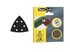 Flexovit Delta Hook & Loop Sanding Sheets 94mm Fine 120g (Pack of 6) - FLV26401