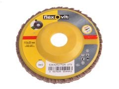 Flexovit Flap Disc For Angle Grinders 115mm 40g - FLV27525