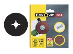 Flexovit Aluminium Oxide Fibre Discs 115mm Extra Coarse 36g (Pack of 3) - FLV27531