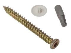 Forgefix Concrete Frame Screw Torx Compatible High-Low Thread Zinc Yellow Passivated 7.5 x 72mm Box 100 - FORCFS72
