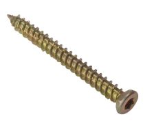 Forgefix Concrete Frame Screw Torx Compatible High-Low Thread Zinc Yellow Passivated 7.5 x 182mm Bag 10 - FORCFS182G