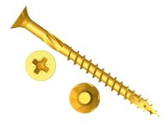 Forgefix ForgeFast Pozi Compatible Elite Performance Wood Screw Zinc Yellow 5.0 x 100mm Tub 300 - FORFFP5100YT