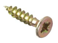Forgefix Multi-Purpose Pozi Countersunk Screw Zinc Yellow Passivated 4.0 x 20mm Forge Pack 40 - FORFPMP420Y